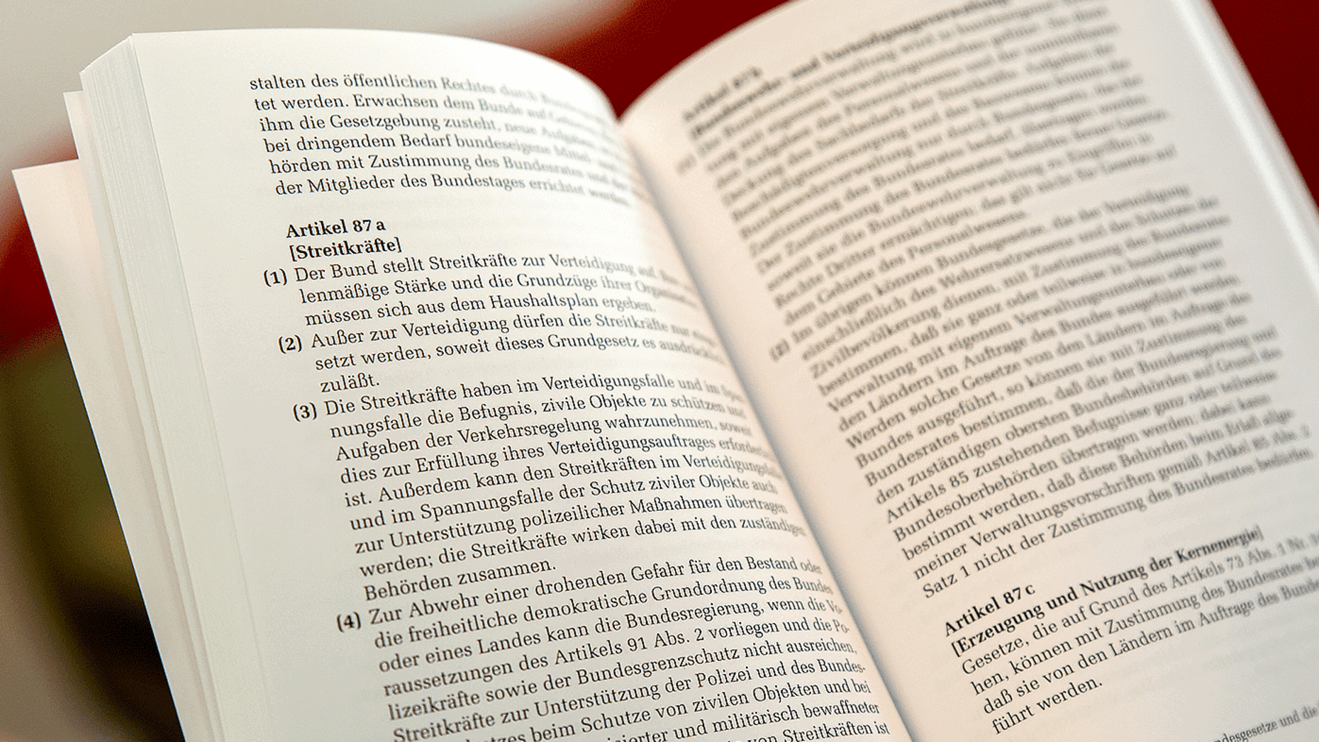 Im Artikel 87 des Grundgesetzes wird die Rolle der Bundeswehr definiert. Foto: DBwV/Bombeke