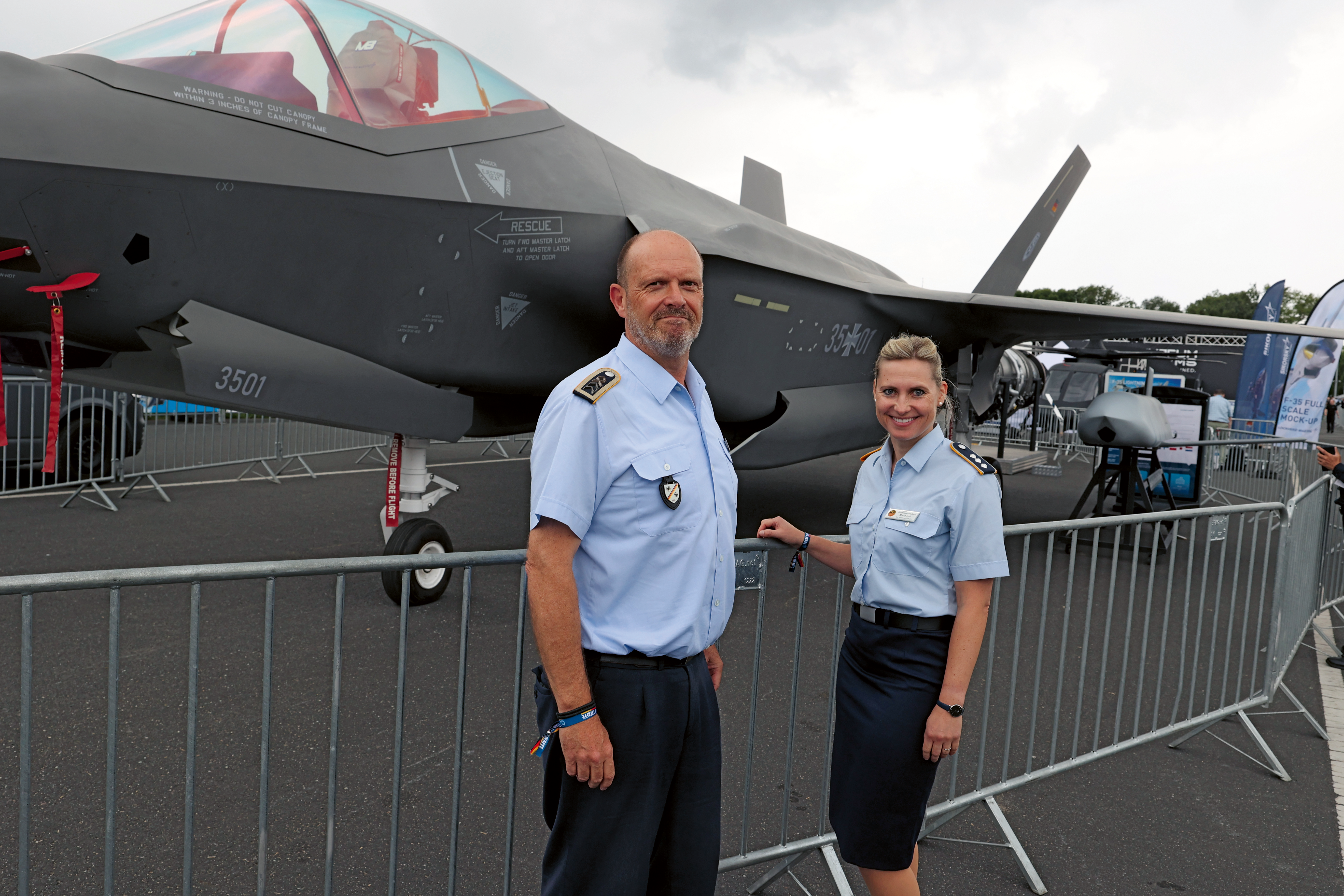 Oberstabsfeldwebel Heiko Stotz ist Vorsitzender Luftwaffe im DBwV-Bundesvorstand. Seine Stellvertreterin ist Hauptmann Maria Holz. Foto: DBwV/Yann Bombeke