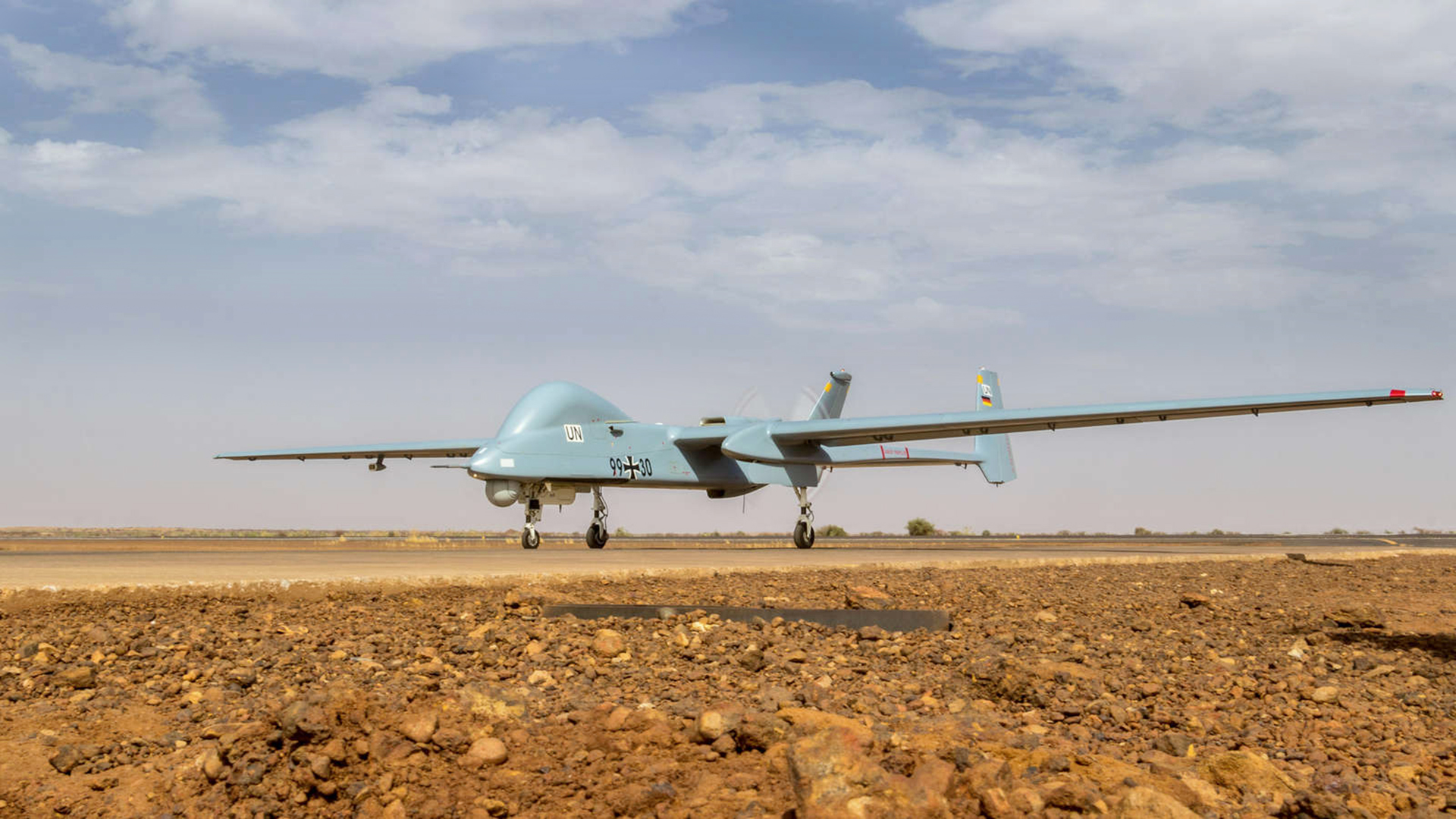 Die Anzahl der Heron 1-Drohnen für den Einsatz MINUSMA in Mali wird erhöht, wie das Verteidigungsministerium verkündet. Foto: Bundeswehr/Daniel Richter